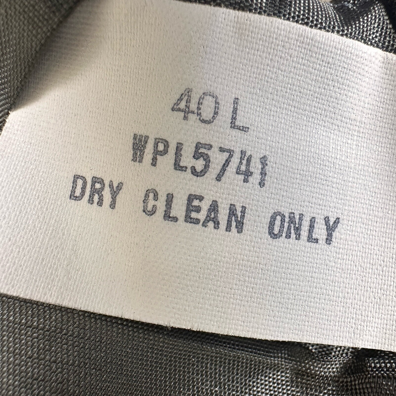 Highland Park Suit Blazer Sport Coat Size 40l Gray Stripe 2 Button Lined Usa — image 8 of 8